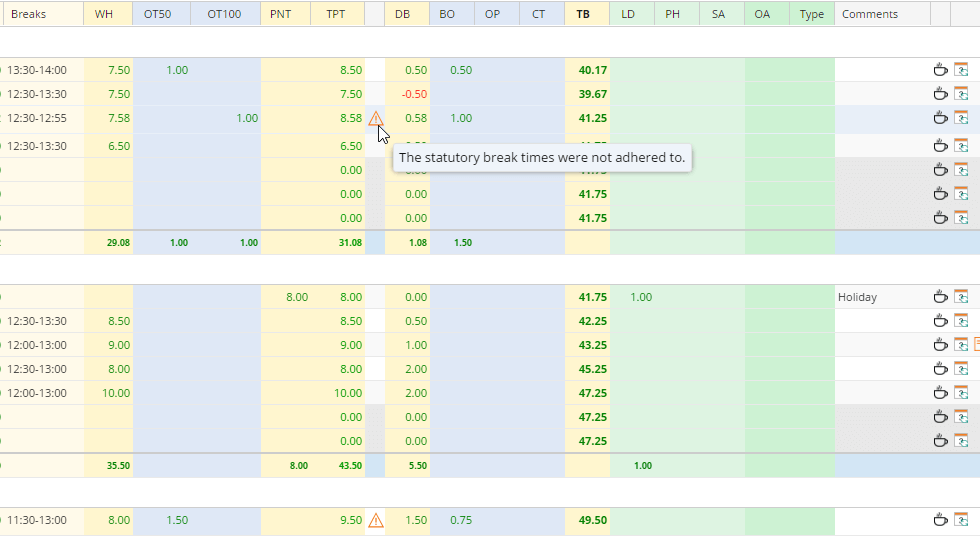 time tracking-breaking rules overview-timesheet report time tracking-breaking rules overview-timesheet report