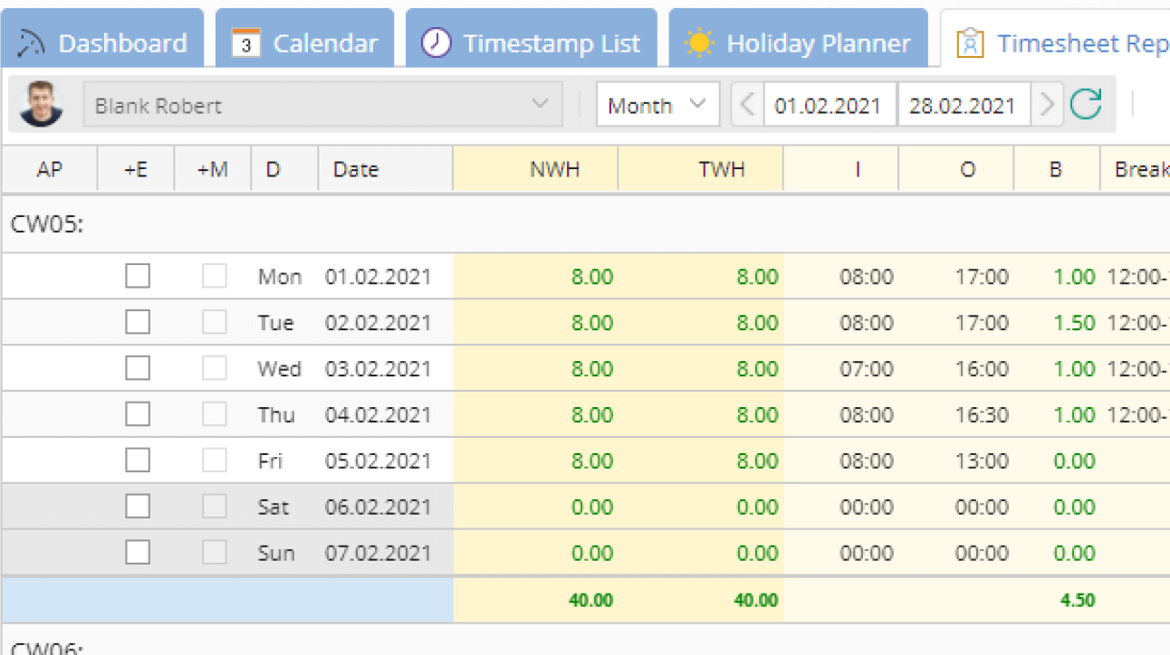 TimeTac timesheet report TimeTac timesheet report