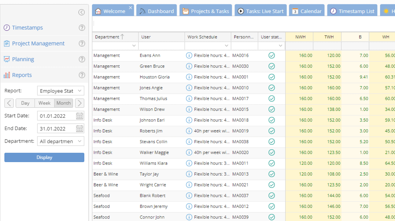 TimeTac customizable employee reports TimeTac customizable employee reports