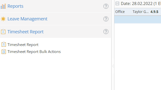 Overview ofmployee reports Overview ofmployee reports