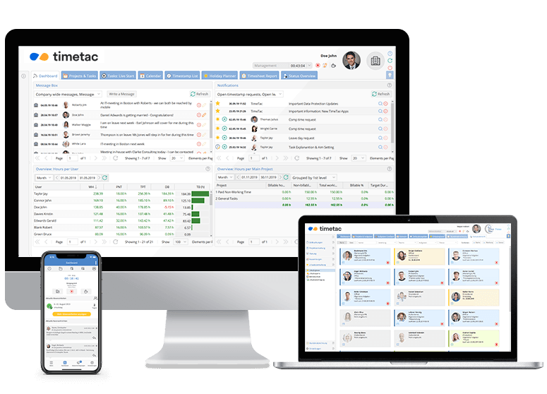 TimeTac Multi Device Zeiterfassung für Agenturen