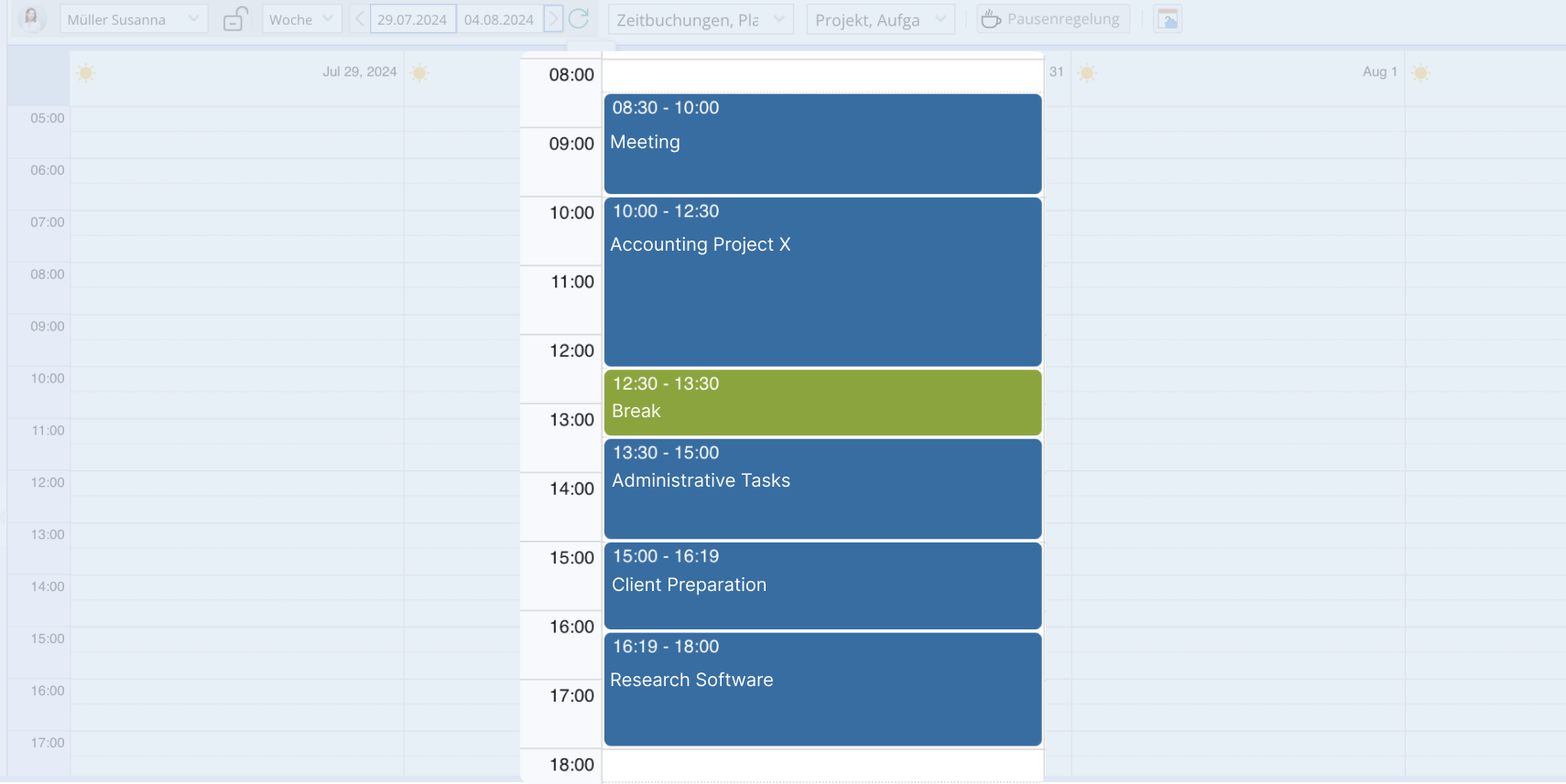 timeboxing in TimeTac