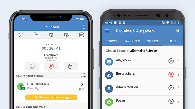 Mobile Zeiterfassung App Für Smartphone Und Handy | TimeTac