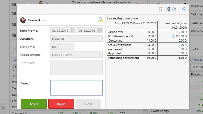 TimeTac Leave Management: approve vacation requests TimeTac Leave Management: approve vacation requests