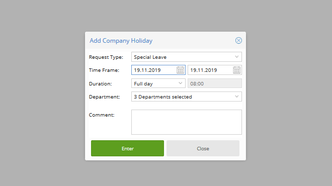 TimeTac Leave Management: set holiday period or ban of leave TimeTac Leave Management: set holiday period or ban of leave